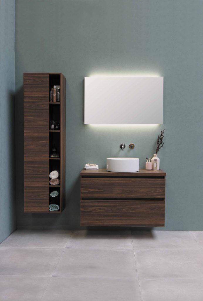 brown floating vanity trending in 2021