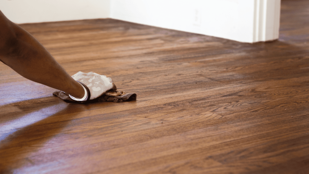 contractor installing cherrywood hardwood floor in frisco texas