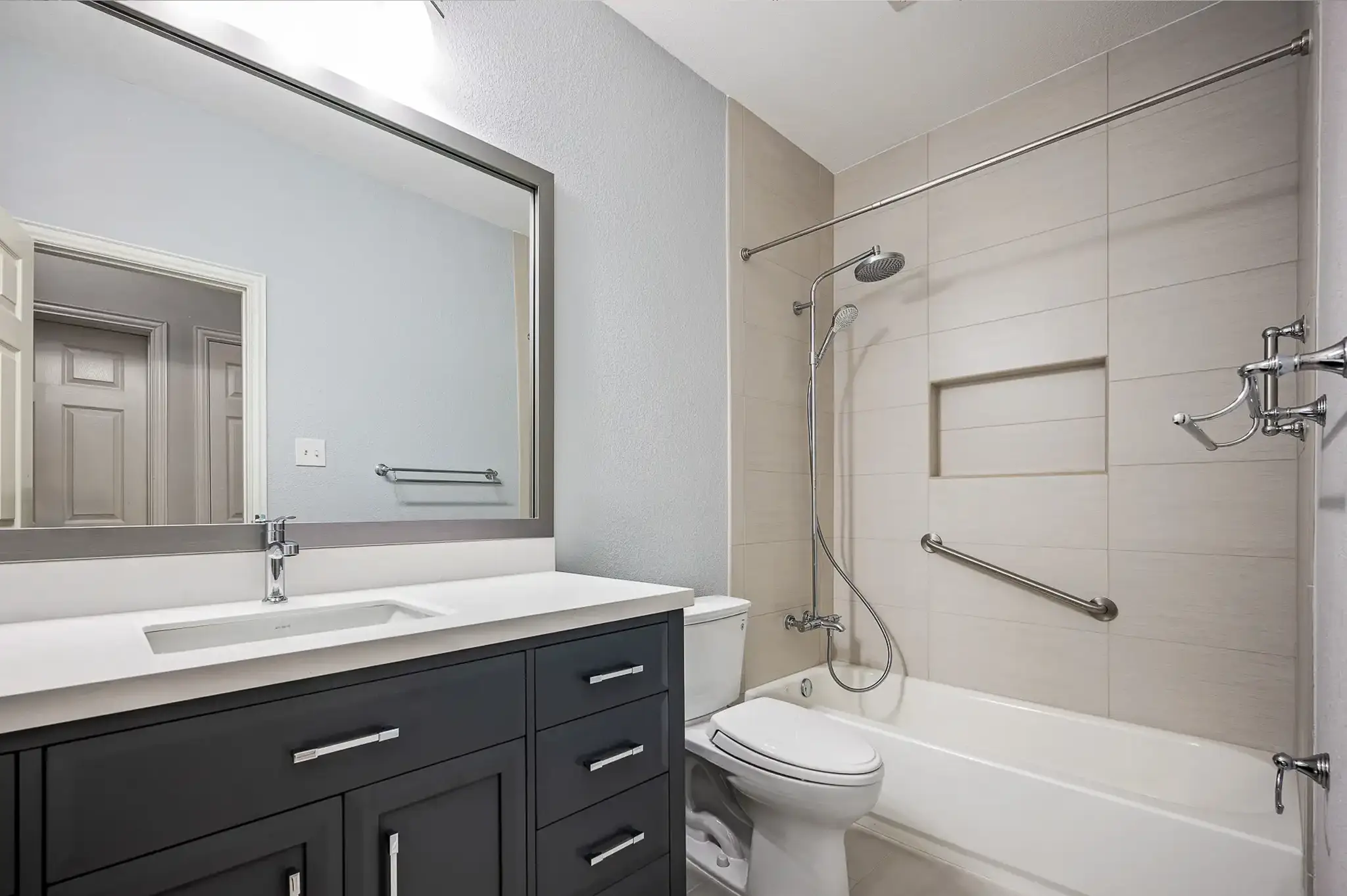 guest bathroom in Plano after remodel